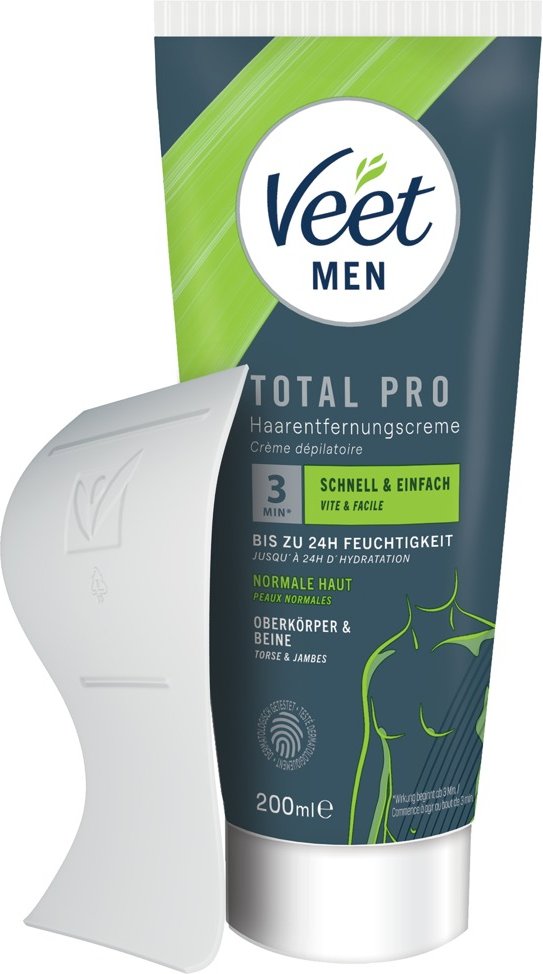 Enthaarungscreme „Veet Men TOTAL PRO“ für seinen Oberkörper & Beine