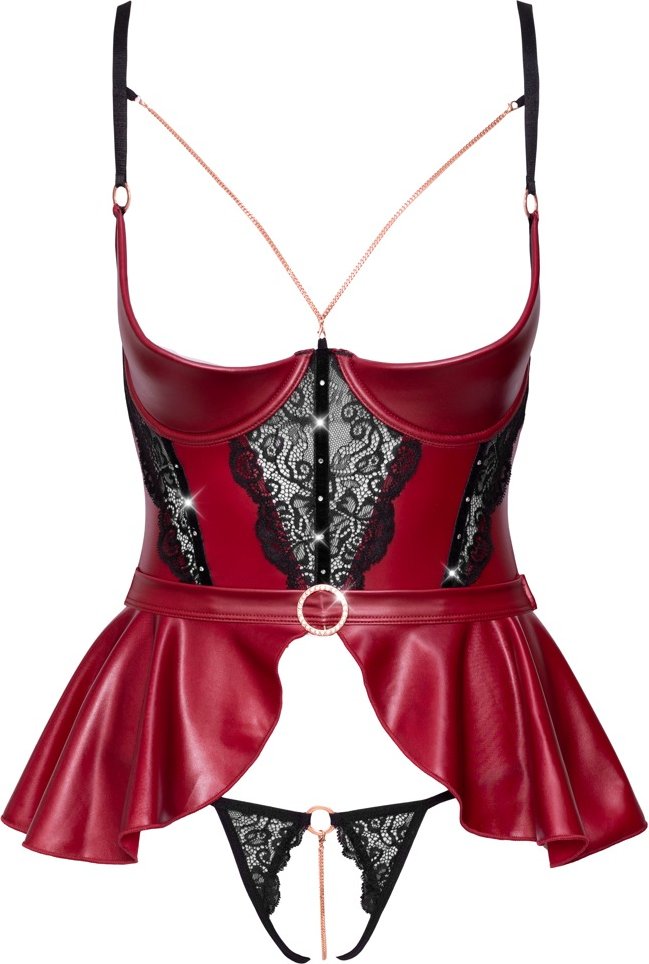 Hebe plus String, edler Mattlook im Mix mit Spitze