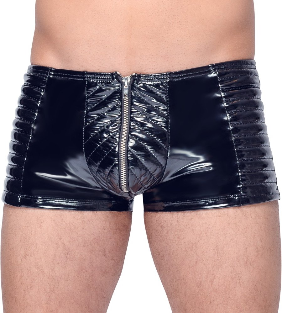 Thumbnail - Pants aus Lack mit unterlegtem Front-Reißverschluss