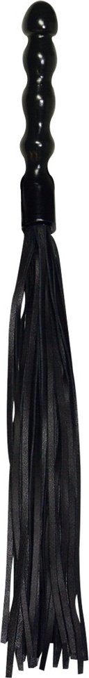 Peitsche mit weichen Lederriemen und Holzgriff