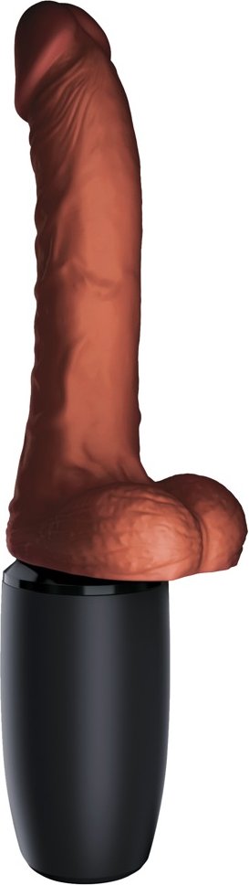 Stoßvibrator „7,5“ Thrusting Cock with Balls“ mit Wärmefunktion, 7 Vibrationsmodi