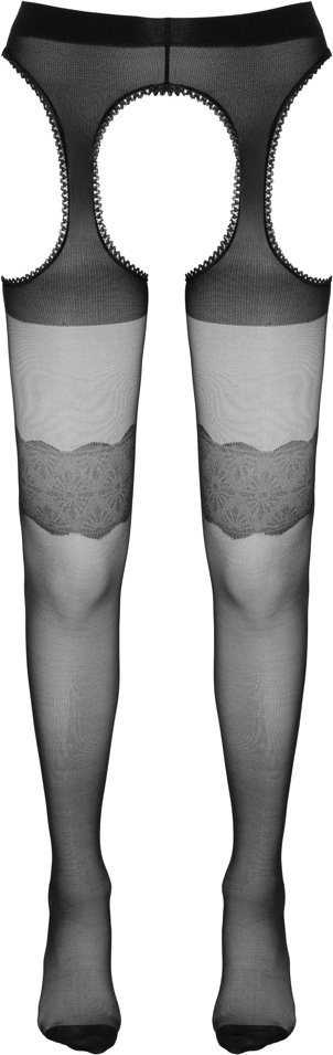 Straps-Strumpfhose mit eingewebten Strumpfbändern