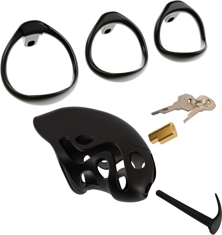 Peniskäfig mit herausnehmbarem Silikon-Dilator