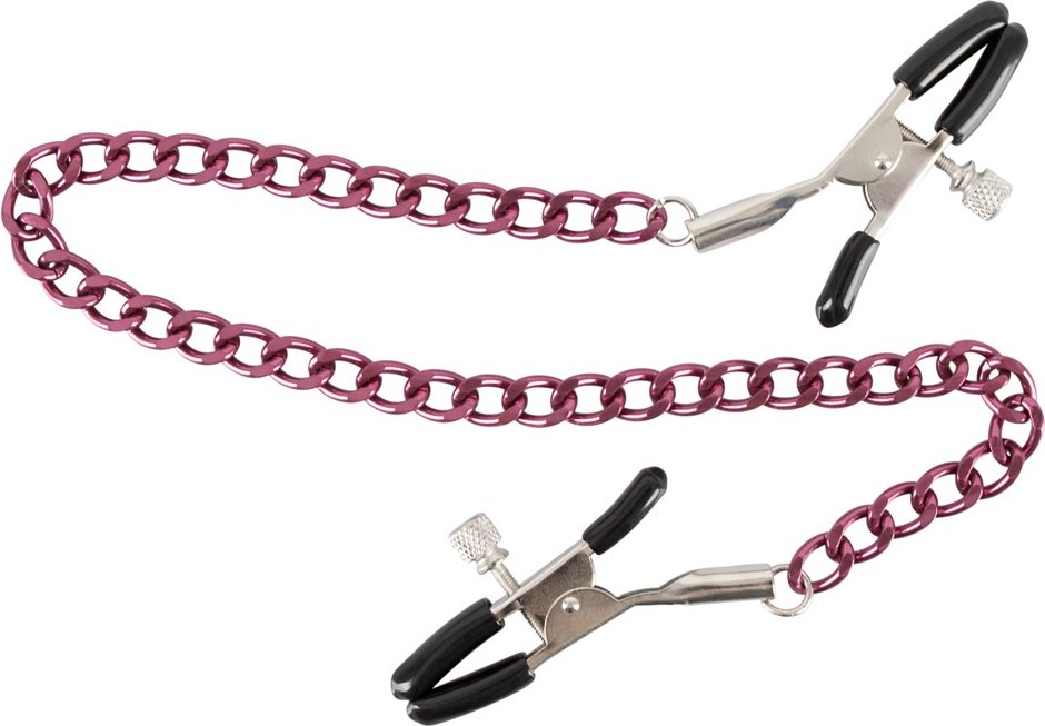 Nippelklammern mit Justierschrauben und Verbindungskette