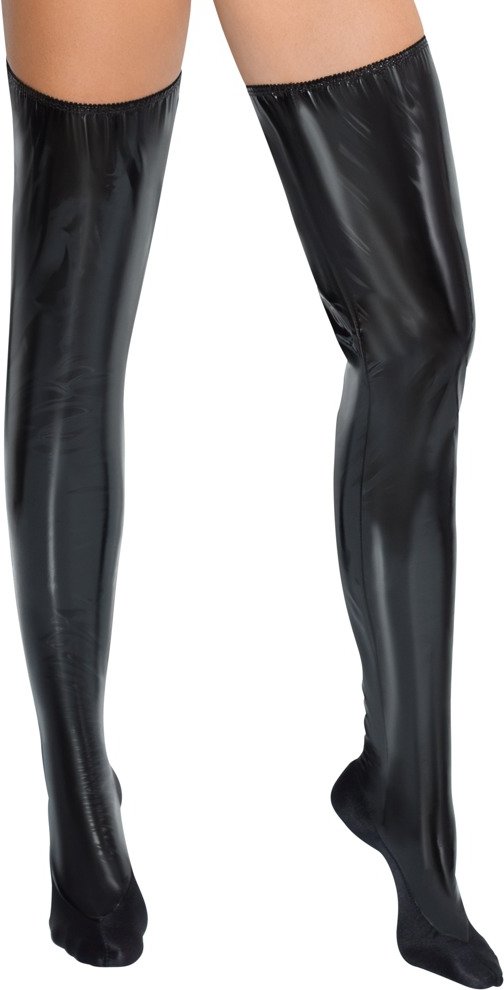 Bettstiefel aus Lack mit Stretch-Einsätzen