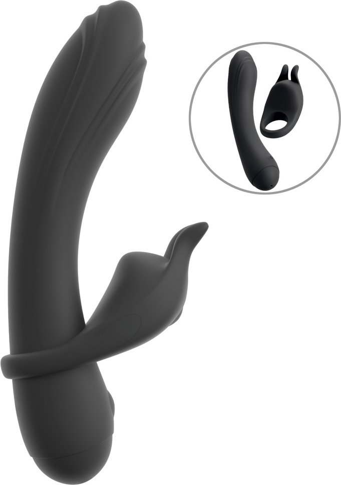 Vibrator mit abnehmbarem Vibro-Penisring