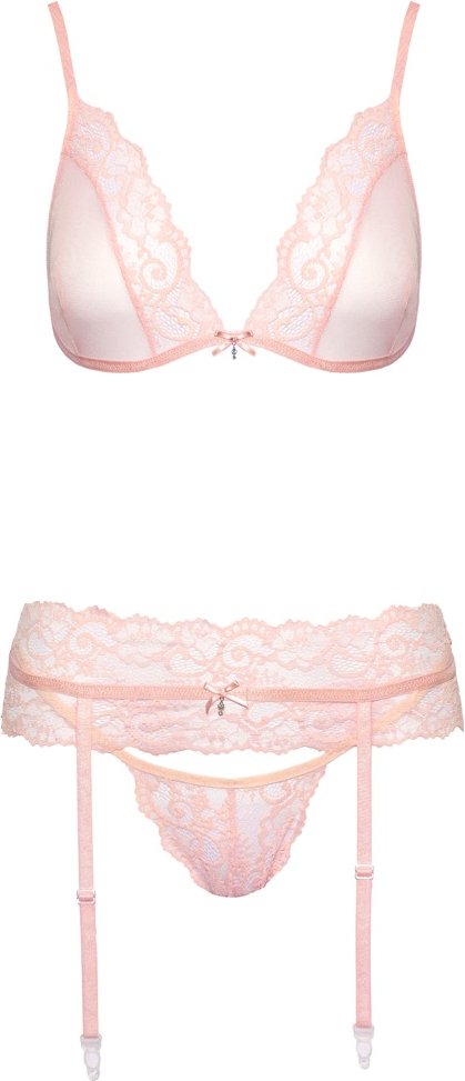 3-teiliges Straps-Set aus Tüll und Spitze