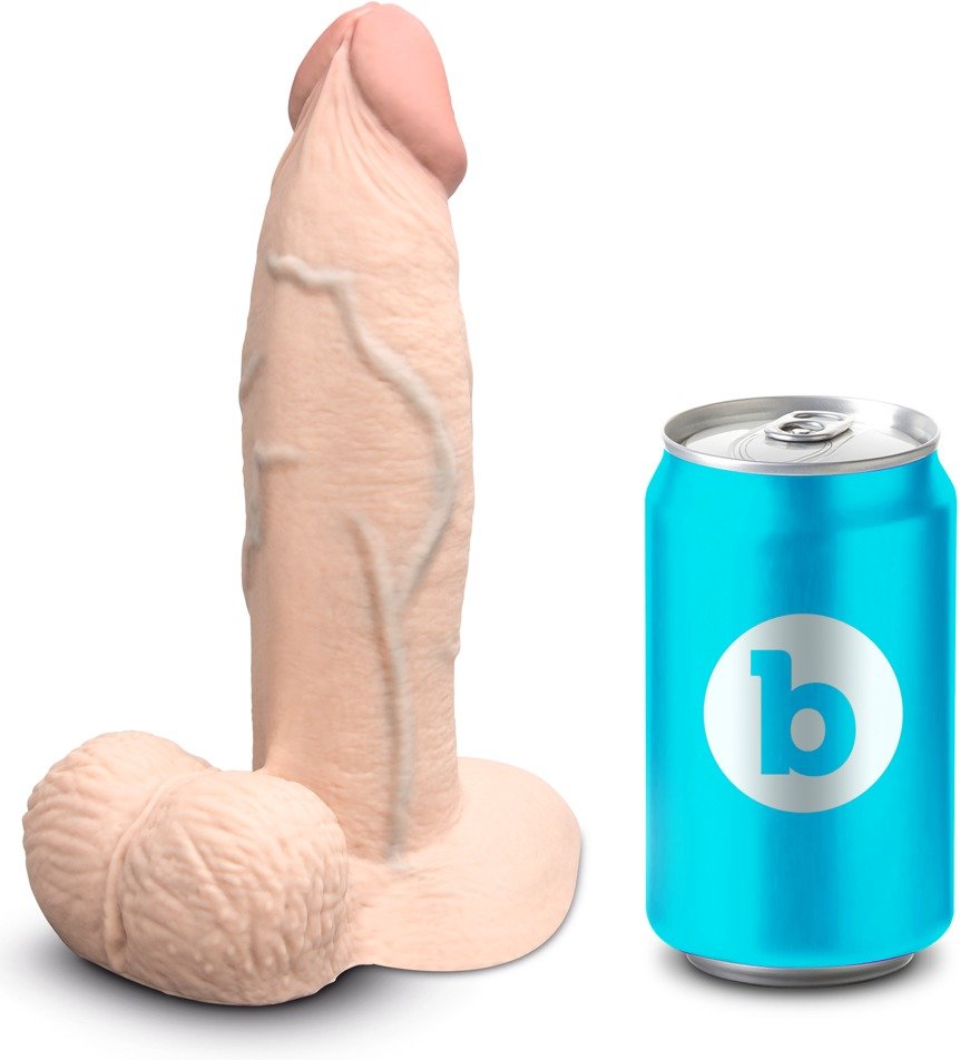 Naturdildo „slipskin girthy“ mit Saugfuß