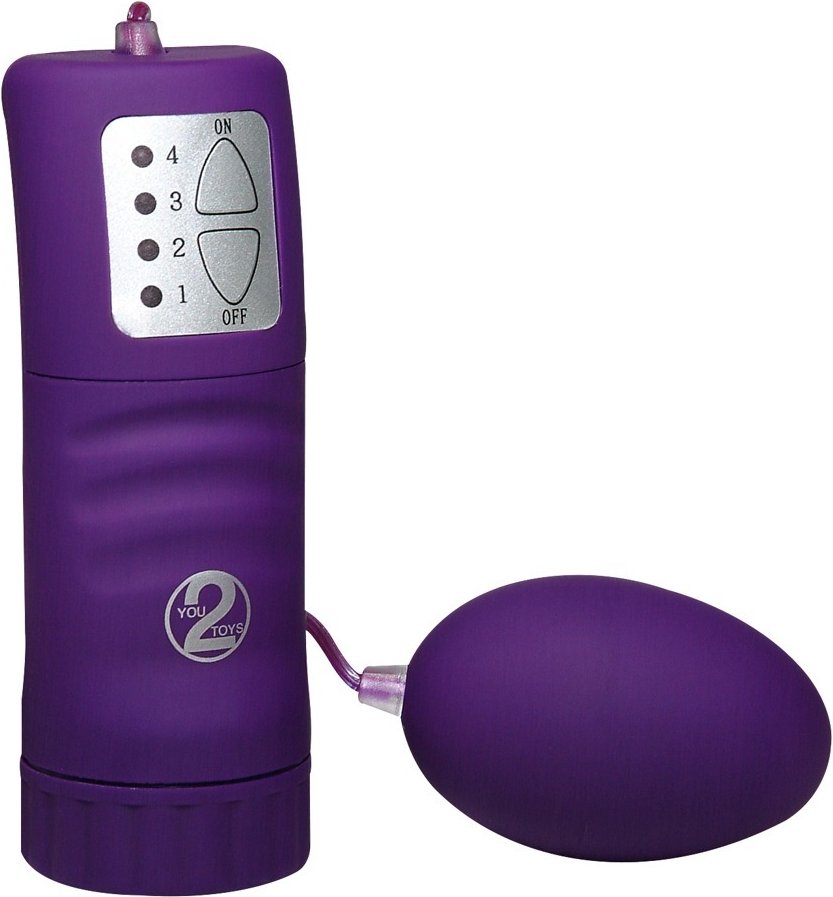 Vibroei „Velvet Purple Pill“ mit Fernbedienung und 4 Vibrationsstufen