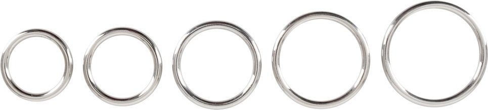 5-teiliges Set „Professional“ mit Penis-/Hodenringen aus Carbonstahl