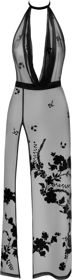 Kleid „Libido“ aus Stretchnetz mit Samtflockprint