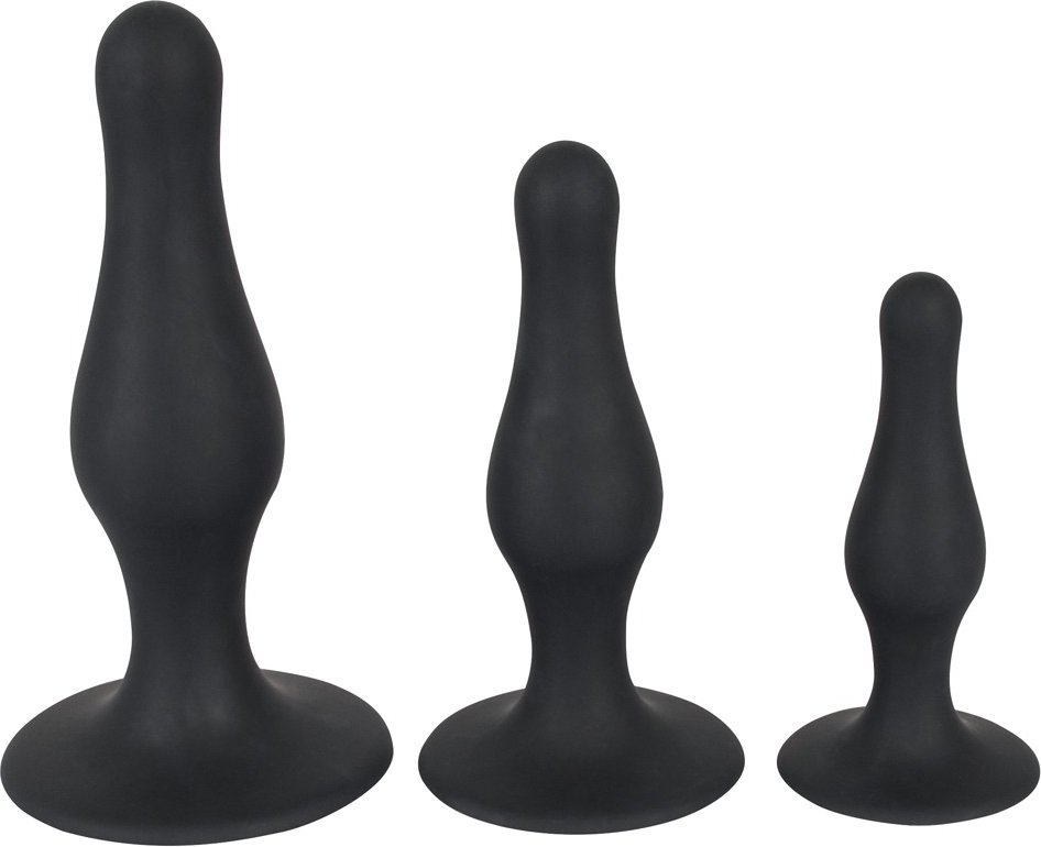 3-teiliges Analplug-Set aus Silikon