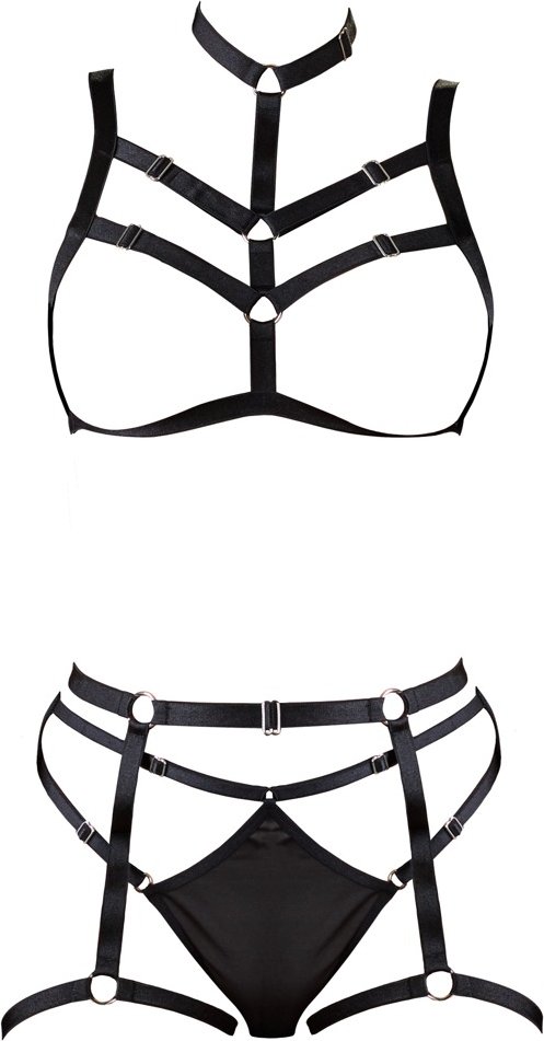 3-teiliges Harness-Set mit verstellbaren Hakenverschlüssen