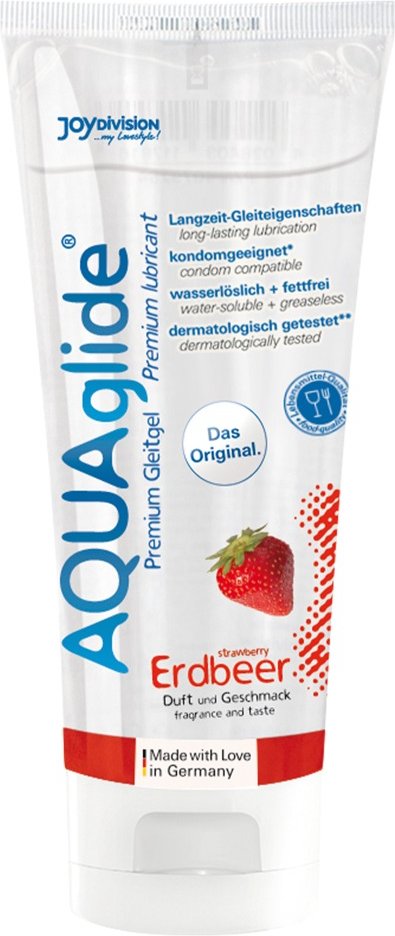 Thumbnail - Gleitgel „AQUAglide Erdbeere“ auf Wasserbasis, vegan