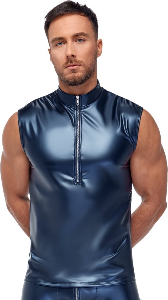 Thumbnail - Shirt im Blue Metallic-Mattlook