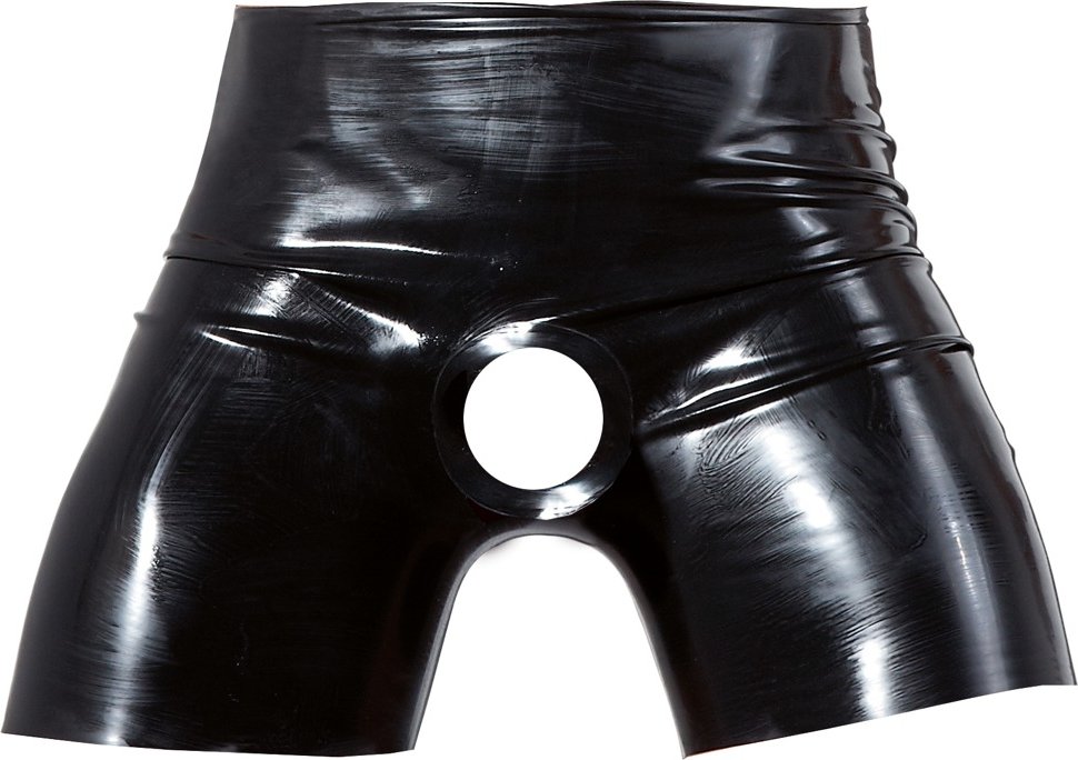 Pants mit Showmaster-Öffnung für Penis und Hoden, Latex