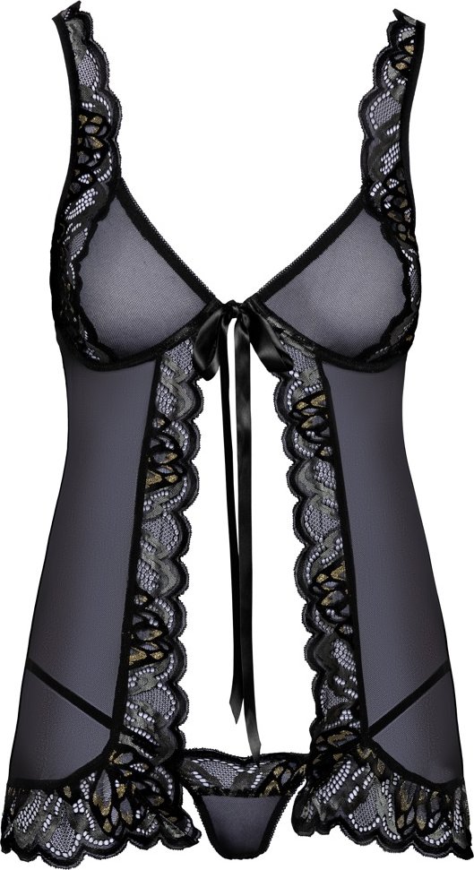 Thumbnail - Babydoll plus String mit Effektspitze