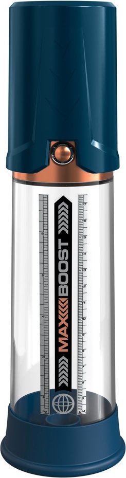 Penispumpe „Max Boost“ mit integriertem Pumpmechanismus