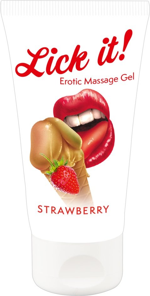 Gel “Erotic Massage Gel Strawberry“ mit Erdbeer-Aroma