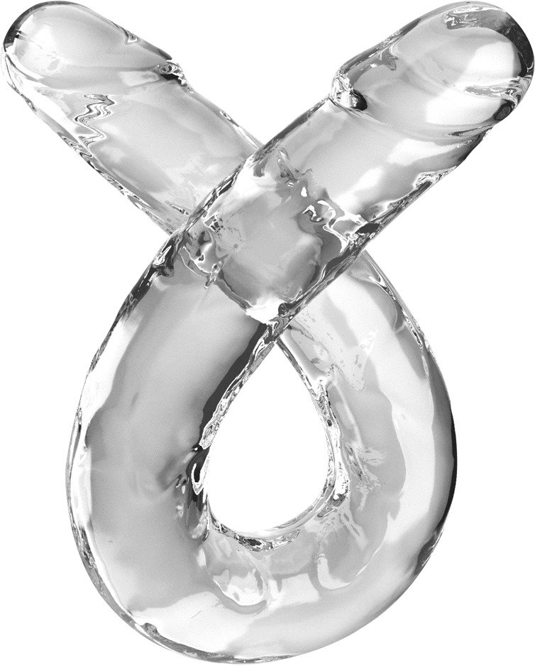 Doppeldildo transparent