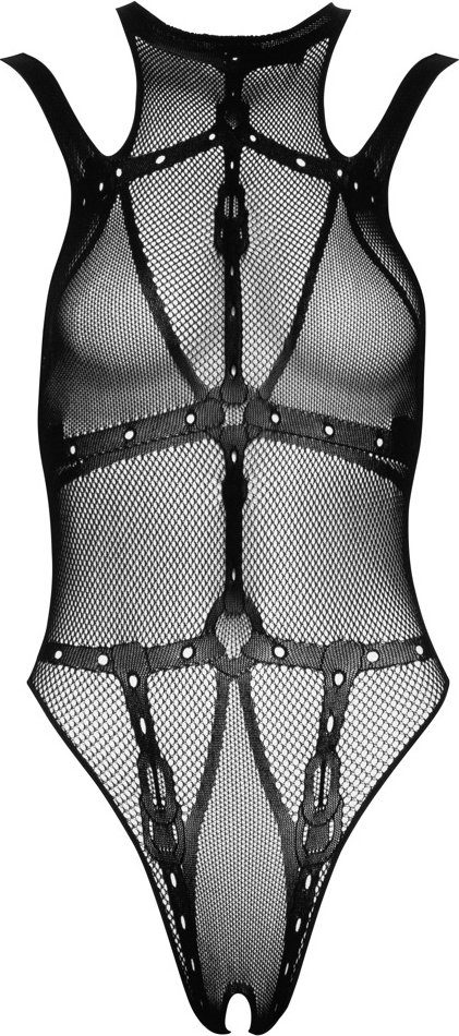 Body ouvert in Bondage-Bänder-Optik, nahtlos gefertigt