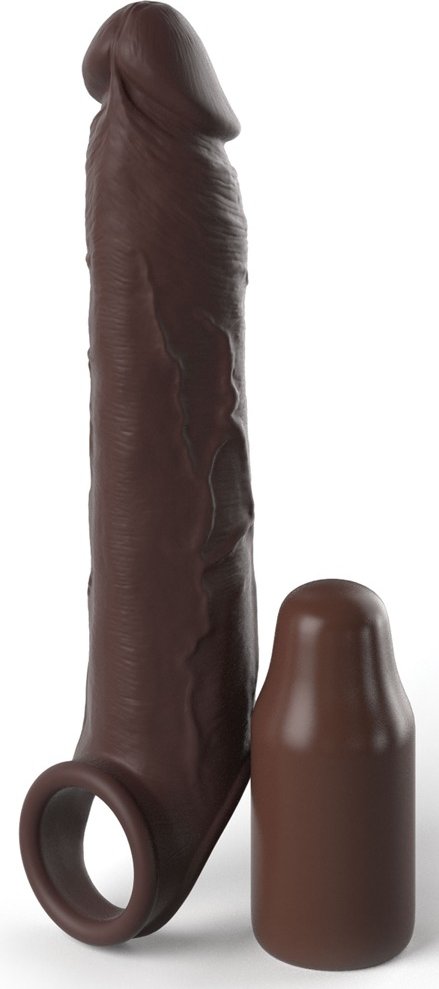 Penishülle „3“ Silicone X-tension with Strap“ mit Hodenring