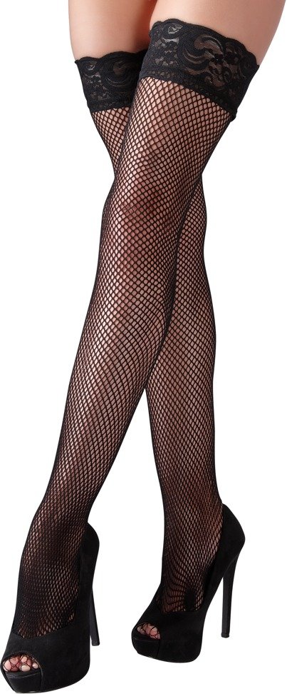 Thumbnail - Halterlose Strümpfe aus Netzmaterial