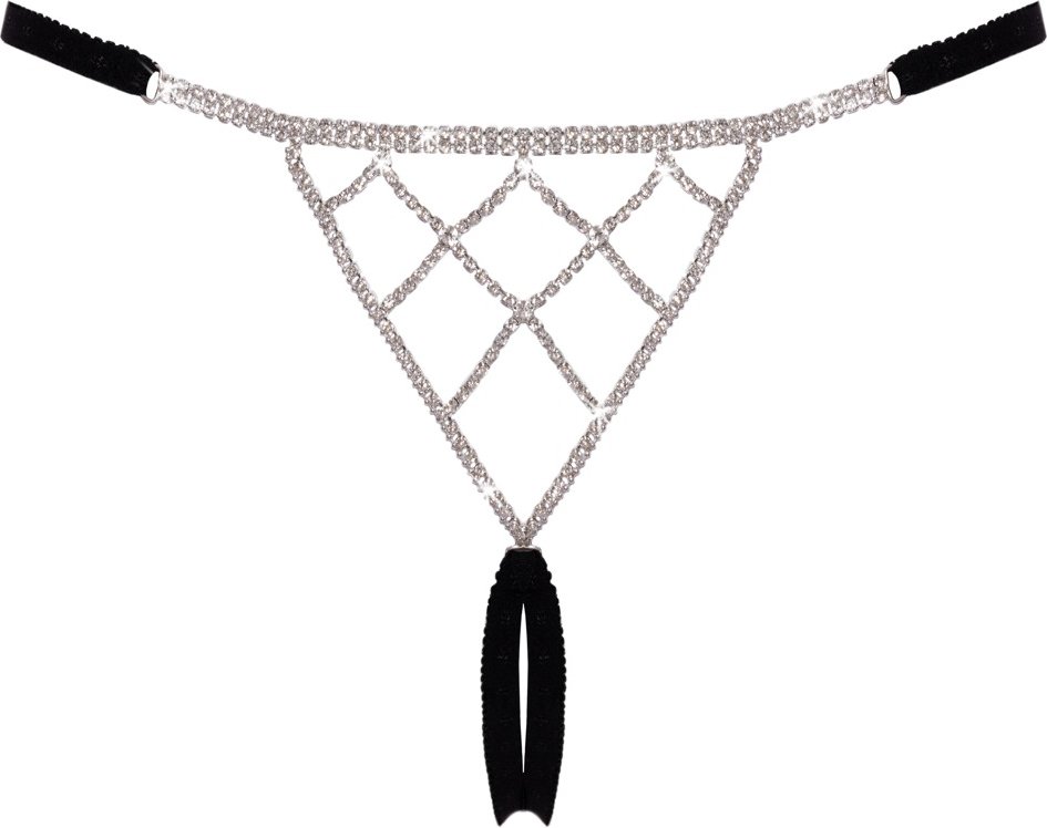 Ouvert-String mit Strass