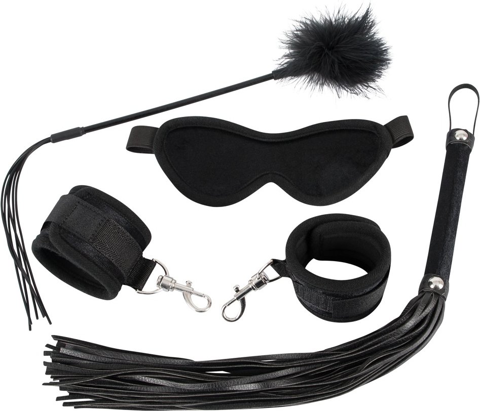 4-teiliges Bondageset „Fetish Kit Samt“, für zarte bis harte Sessions