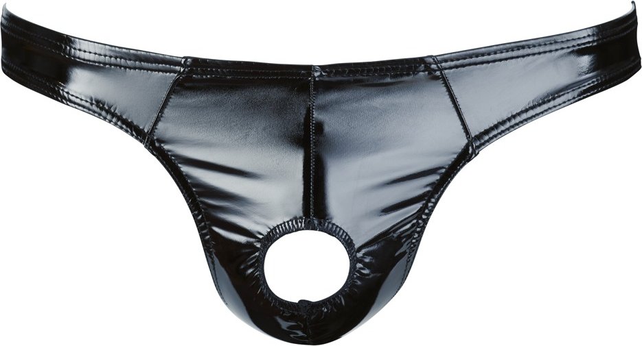 Slip aus bi-elastischem Lack, Showmaster-Öffnung für Penis und Hoden