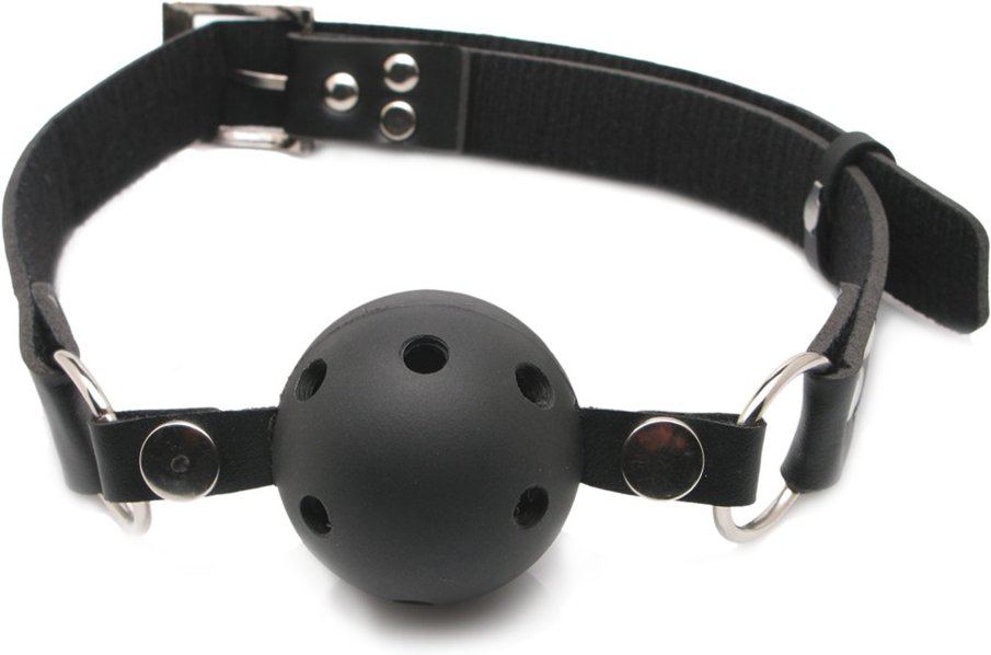 Knebel „Breathable Ball Gag“, Beißball mit Atemlöchern