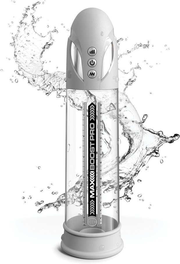 Penispumpe „Max Boost Pro Flow“ mit automatischer Saugkraft