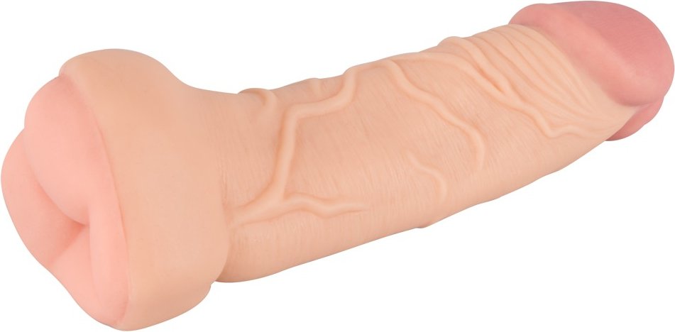Penishülle „2in1 Extension + Masturbator“, 21 cm lang, 13 cm tief