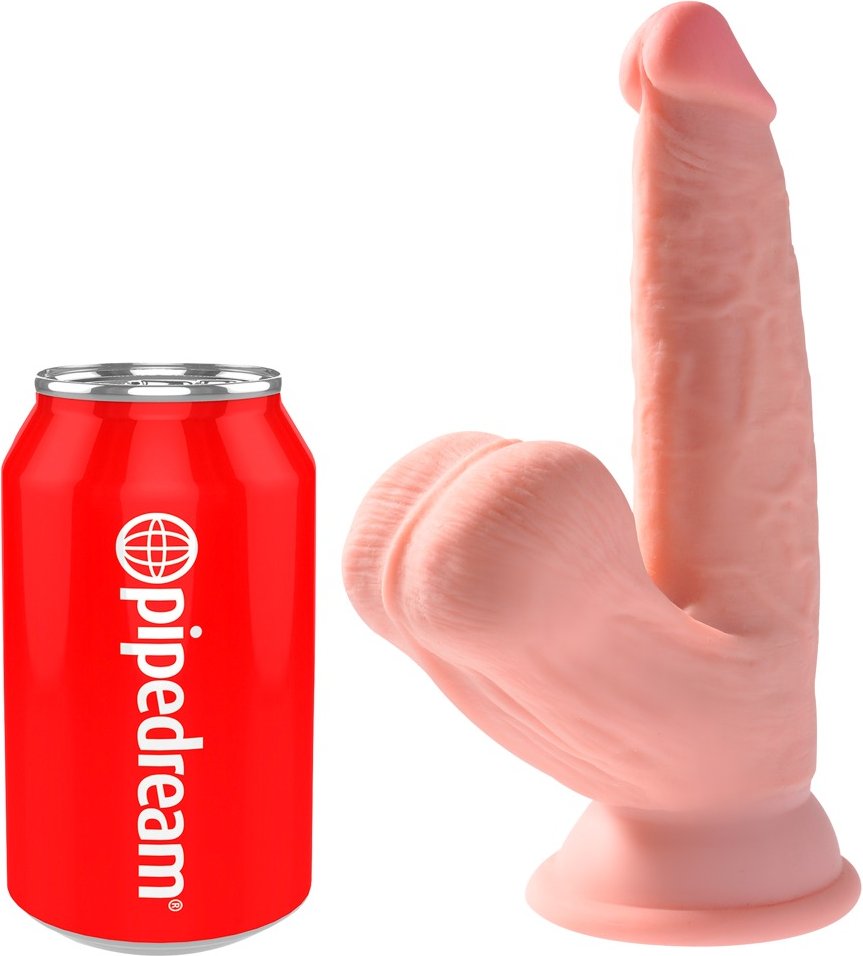 Dildo „Triple Density Cock with Swinging Balls“, hyperrealistisch mit schwingenden Hoden