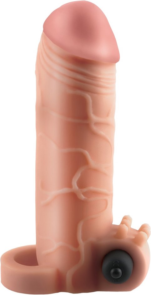 Penishülle „Vibrating Real Feel 1" Extension“, mit Vibration, 14 cm