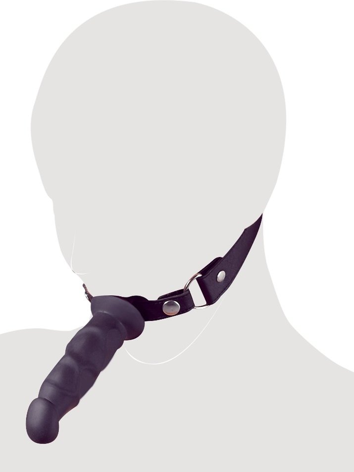 Knebel "Heavy Duty" mit Silikondildo außen, verstellbar