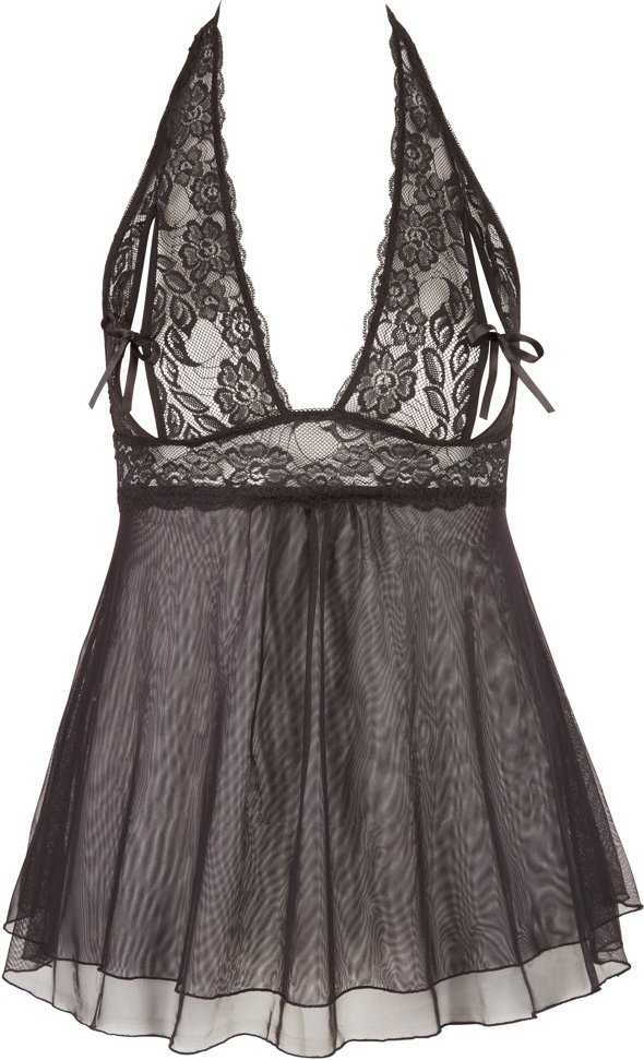 Thumbnail - Babydoll mit Neckholder und doppellagigem Rockteil
