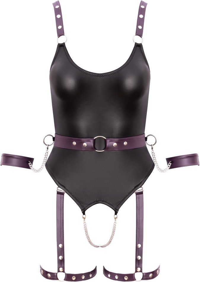 Straps-Body inklusive Gürtel mit Soft-Armfesseln