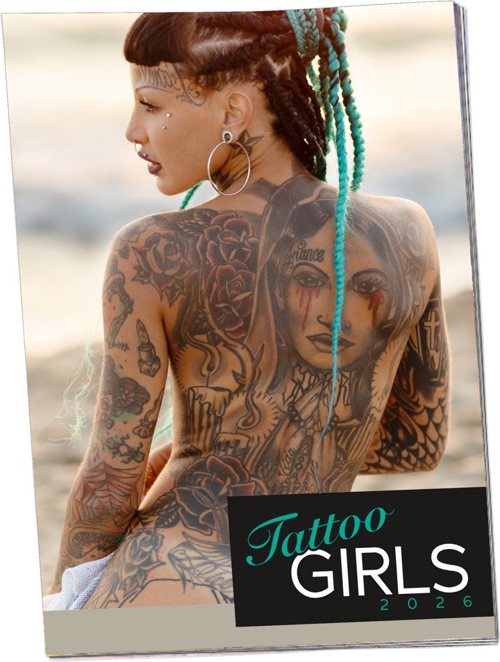 Pin-up Kalender „Tattoo-Girls 2026“ im Großformat