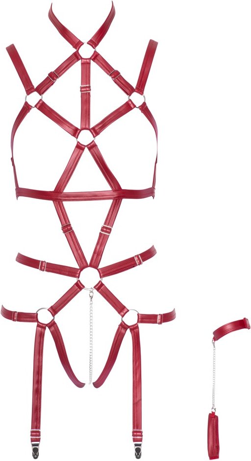 Body mit Strapsen, inklusive Handfessel