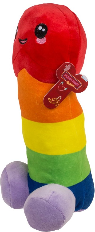 Plüsch-Penis „Regenbogen“ mit Plüsch-Hoden