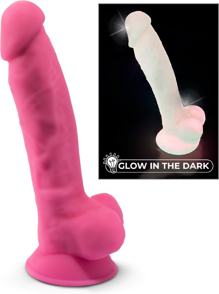 Naturdildo „Model 1 Glow in the Dark“ mit Saugfuß