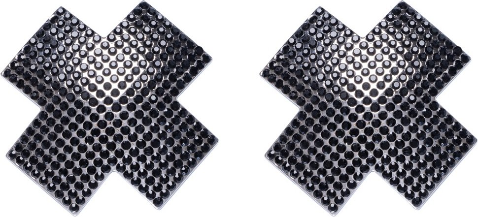 Nippelsticker „Cross“ mit schillernden Schmucksteinchen