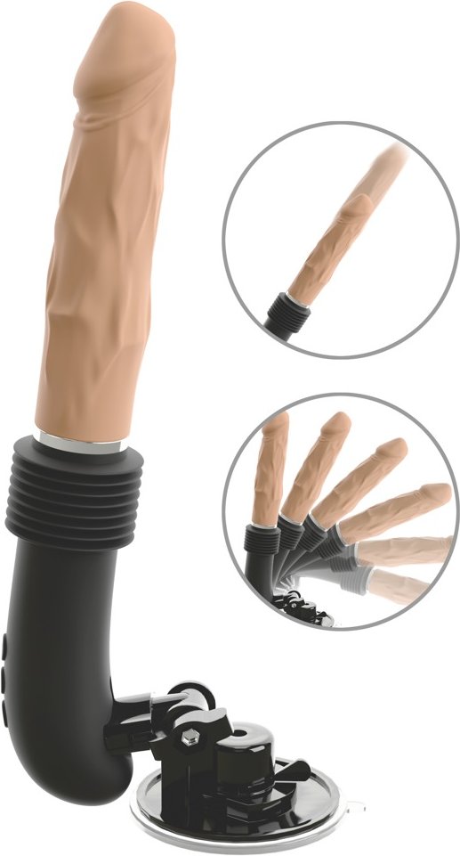 Thumbnail - Stoßvibrator „RC Fucking Machine Flesh“ mit abnehmbarem Saugfuß