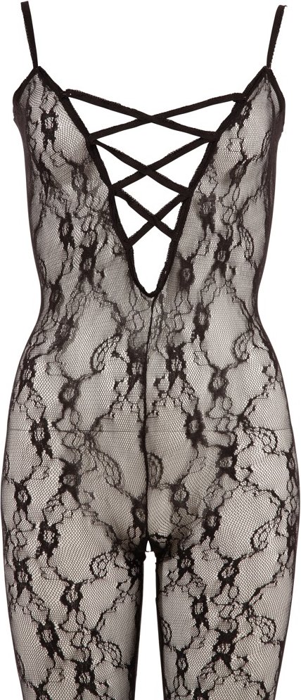Catsuit aus Effekt-Spitze