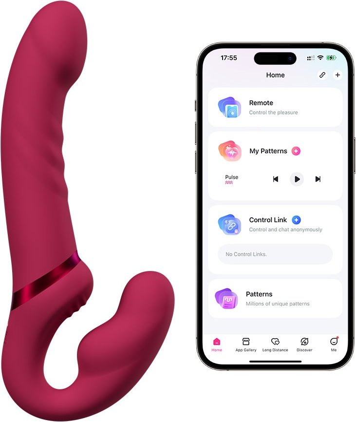 Strapless Strap-on „Lapis“ per App steuerbar