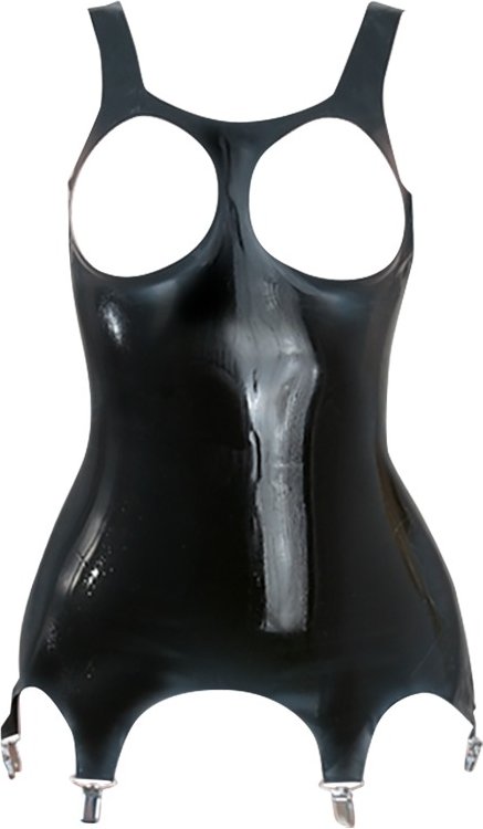 Strapshemd aus Latex, busenfrei