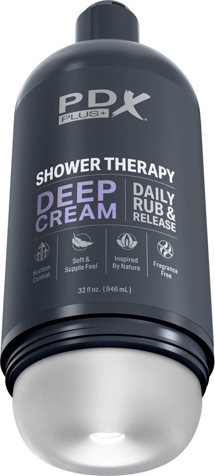 Masturbator „Shower Therapy Deep Cream“ inklusive abnehmbarem Saugfuß