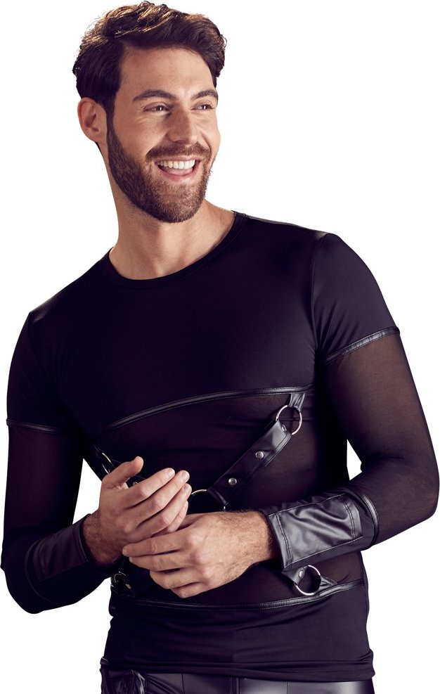 Shirt mit abknöpfbarem Brustharness