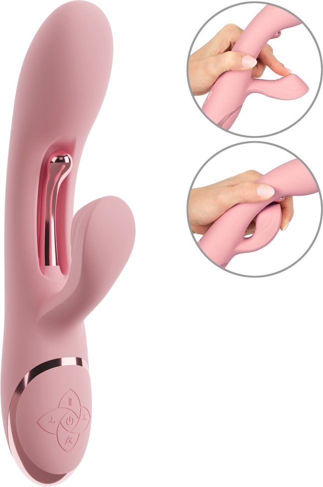 Rabbitvibrator „AVENOR“ mit Vibro-Metallzunge für G-Zone